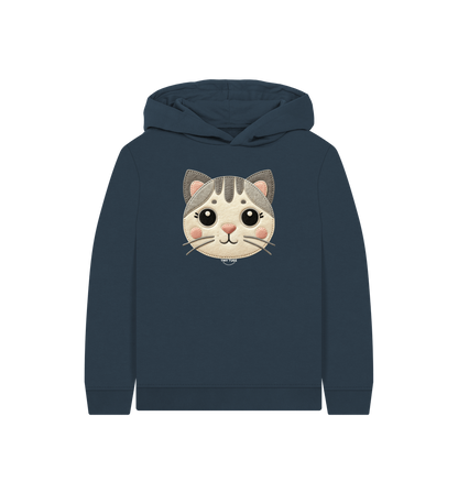 Navy Blue Printed Kids Hoodie