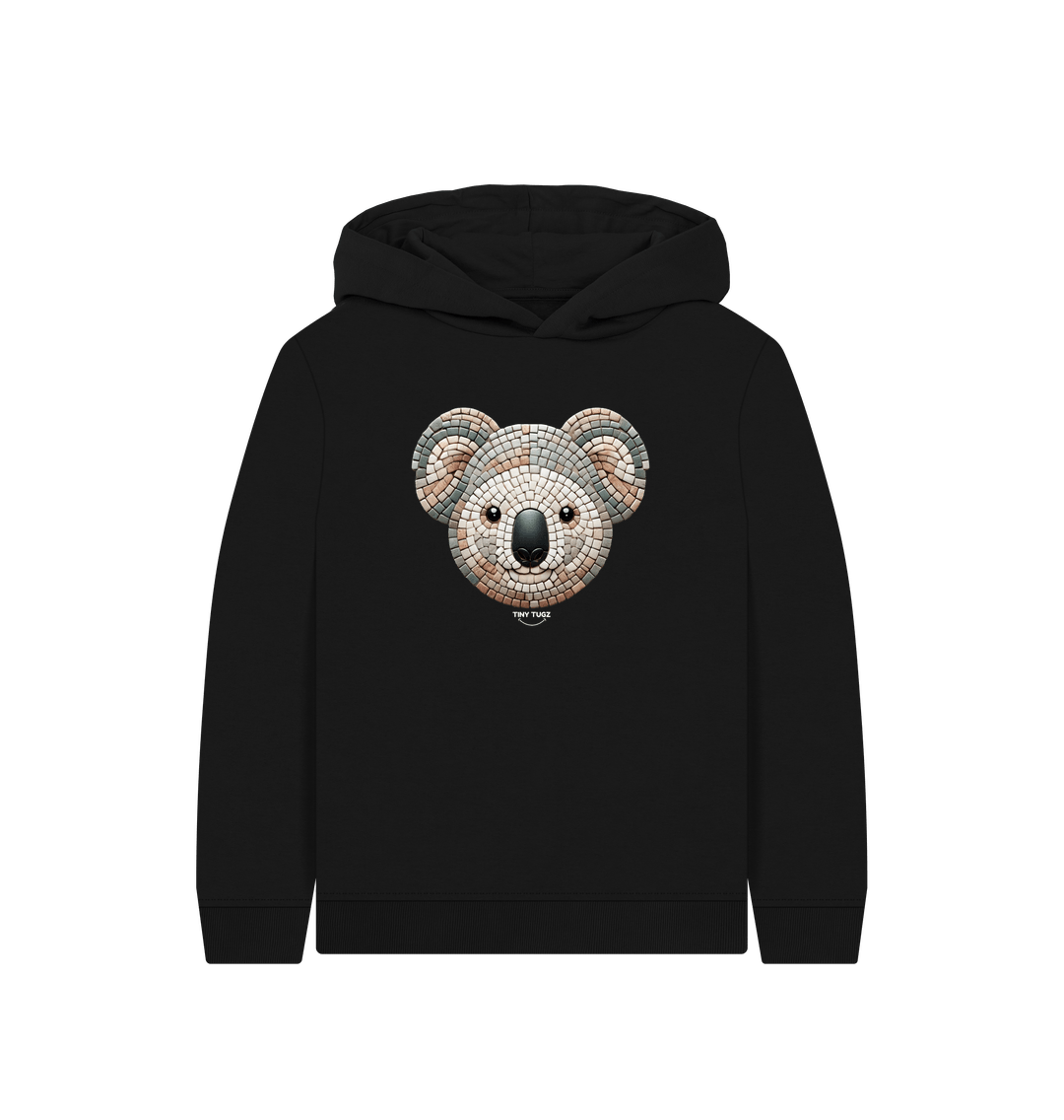 Black Printed Kids Hoodie