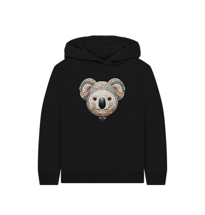 Black Printed Kids Hoodie