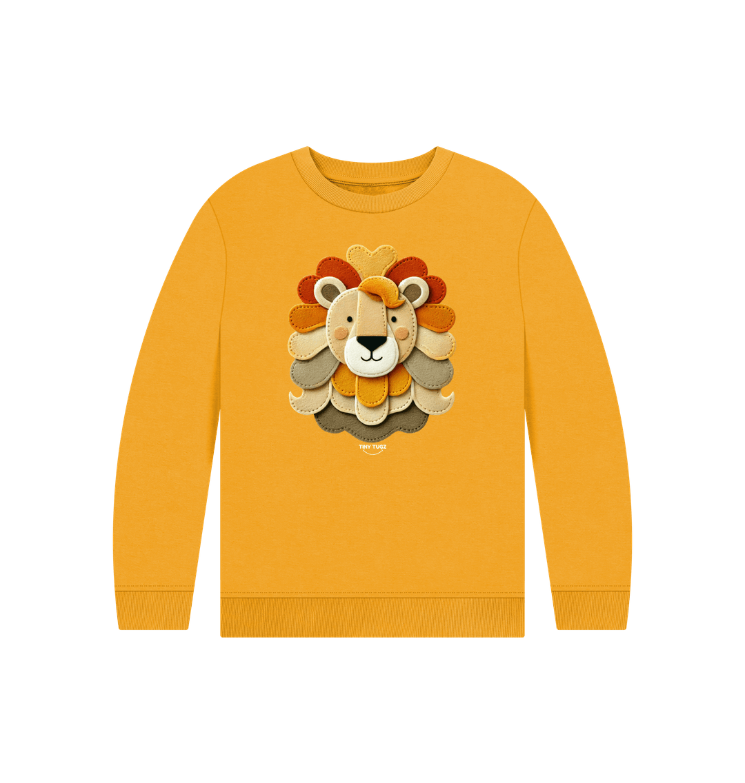 Mustard Printed Kids Jumper