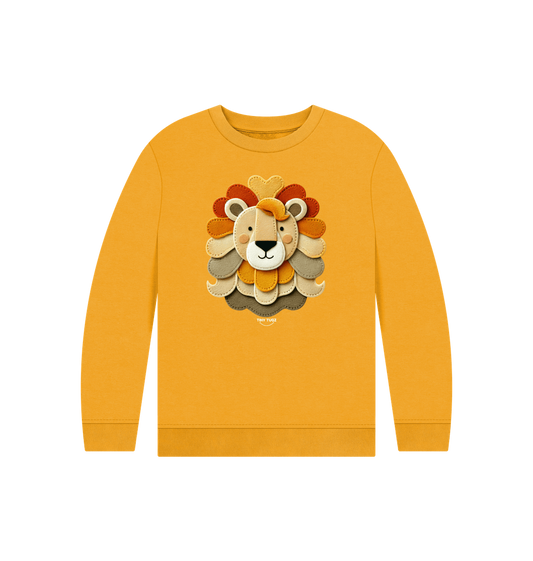 Mustard Printed Kids Jumper