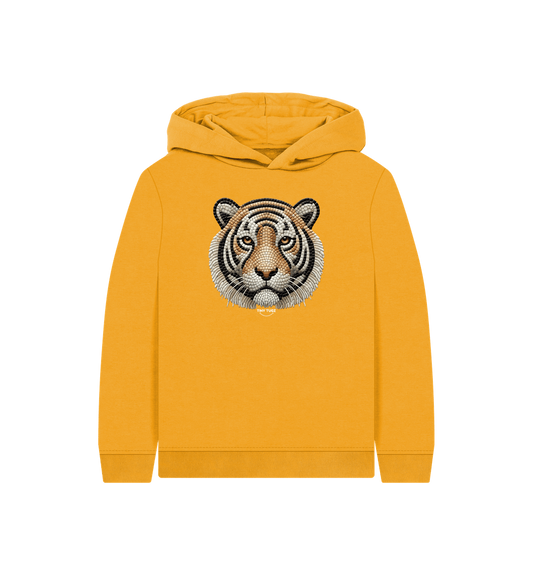 Mustard Printed Kids Hoodie