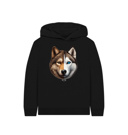 Black Printed Kids Hoodie