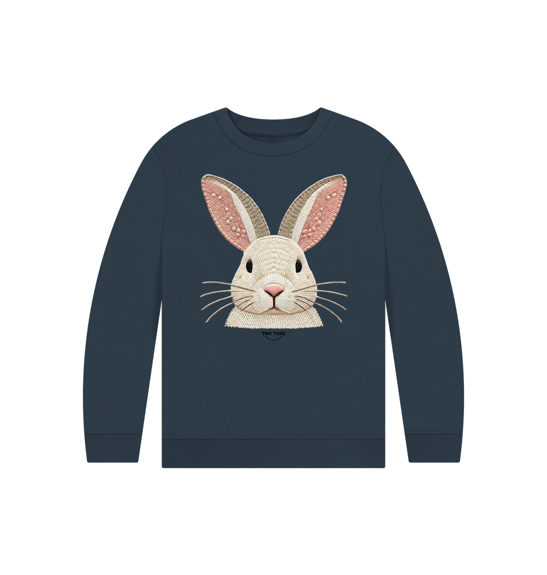 Navy Blue Printed Kids Jumper