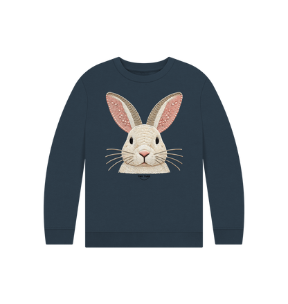 Navy Blue Printed Kids Jumper