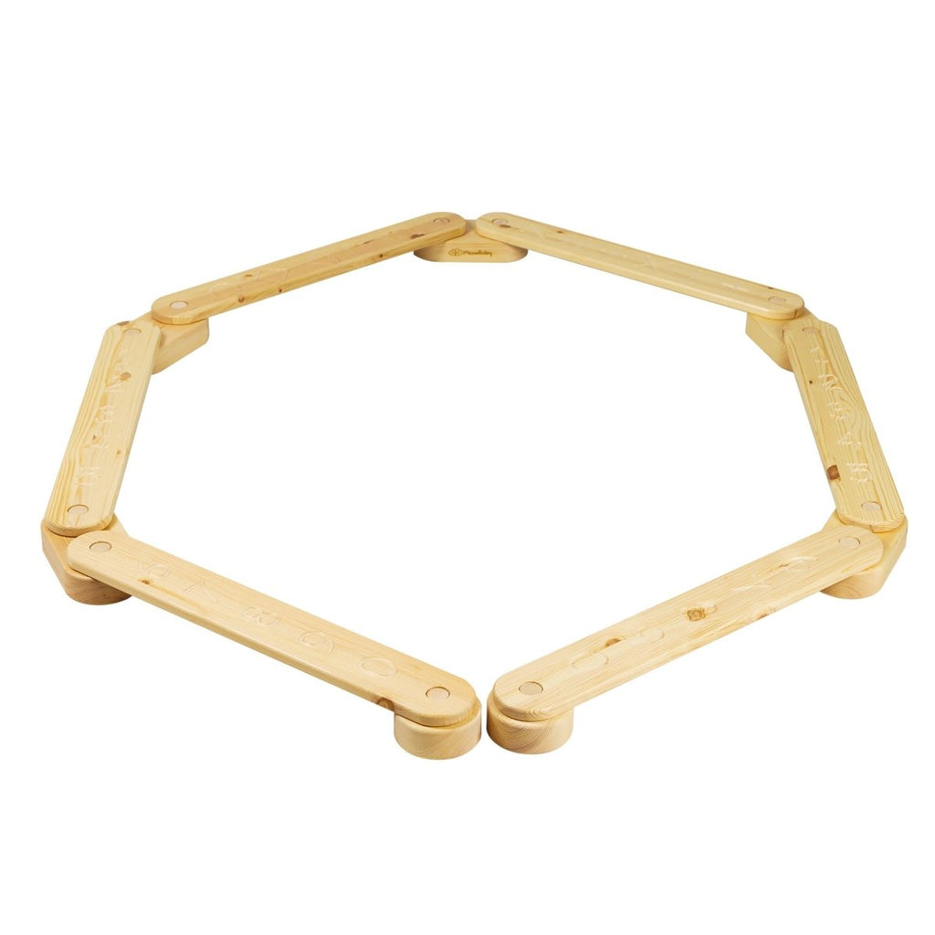 6-Piece Indoor Montessori Wooden Sensory Path for Kids – Balance Beam Learning Set - Tiny Tugz™