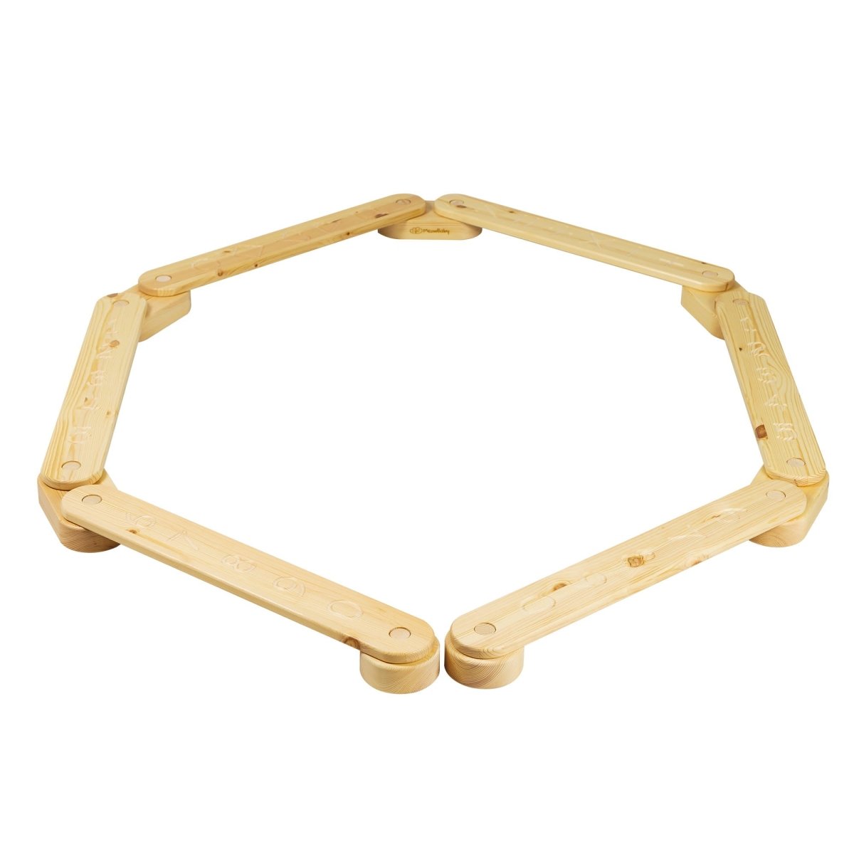 6-Piece Indoor Montessori Wooden Sensory Path for Kids – Balance Beam Learning Set - Tiny Tugz™