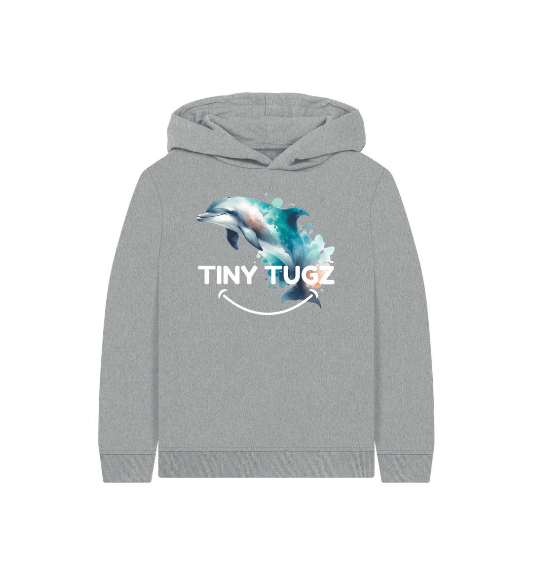 Athletic Grey Printed Kids Hoodie