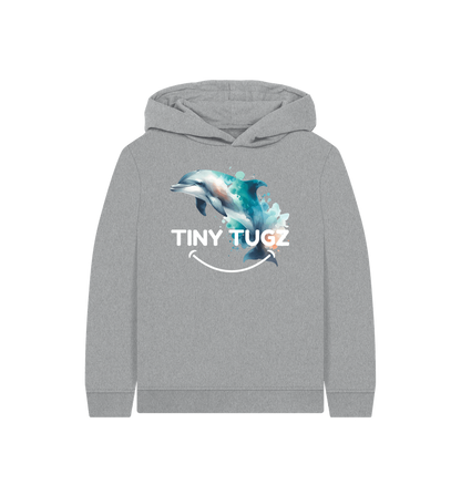 Athletic Grey Printed Kids Hoodie