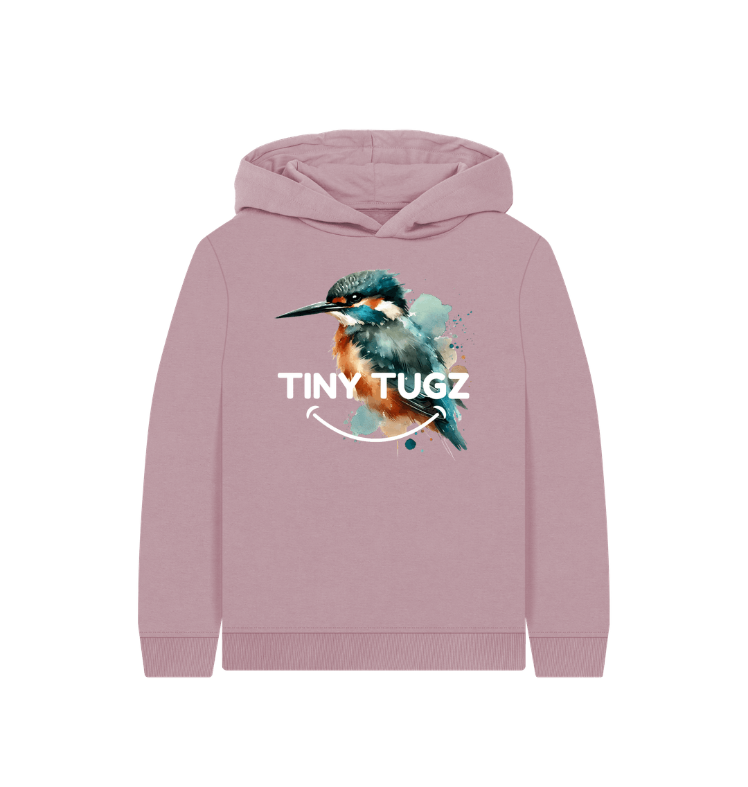 Mauve Printed Kids Hoodie
