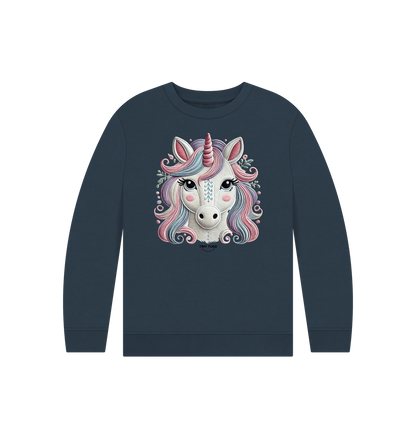 Navy Blue Printed Kids Jumper