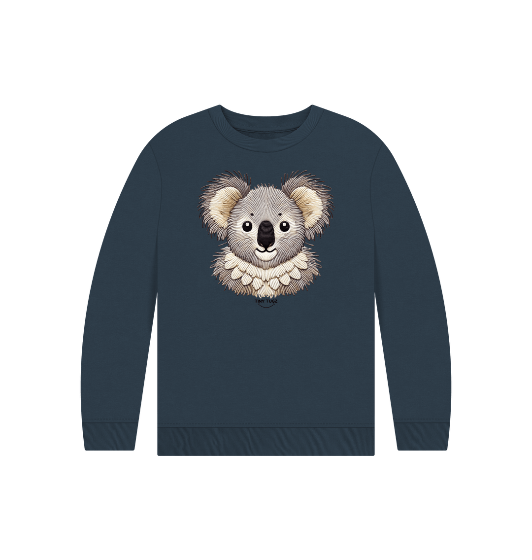 Navy Blue Printed Kids Jumper