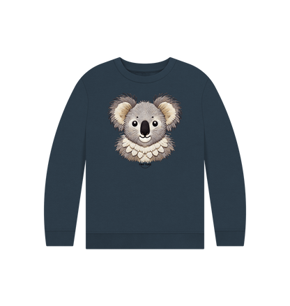 Navy Blue Printed Kids Jumper