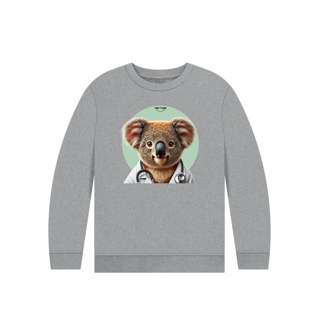 Athletic Grey Printed Kids Jumper