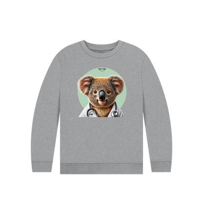 Athletic Grey Printed Kids Jumper