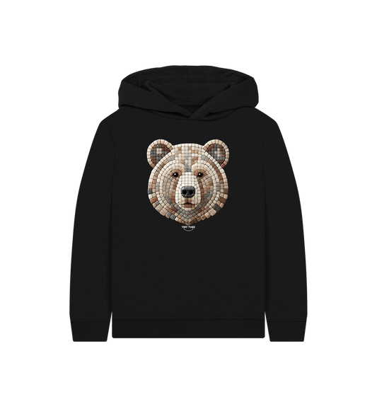 Black Printed Kids Hoodie
