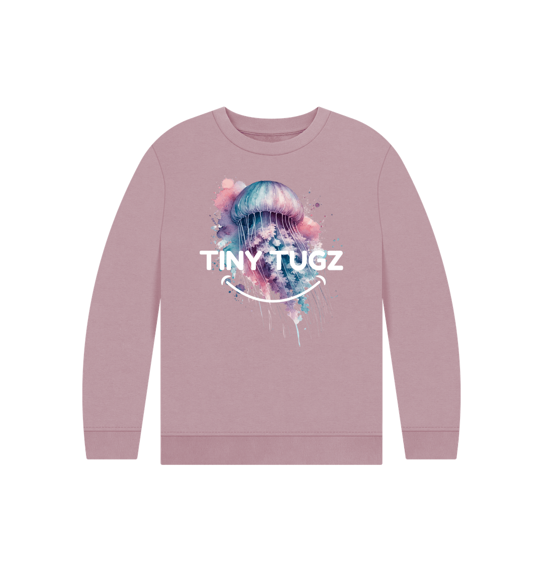 Mauve Printed Kids Jumper