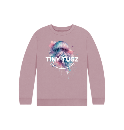 Mauve Printed Kids Jumper