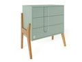 Sage Green YappyIcon Solid Oak & Pine Nursery Dresser for Babies & Kids (0–5y)