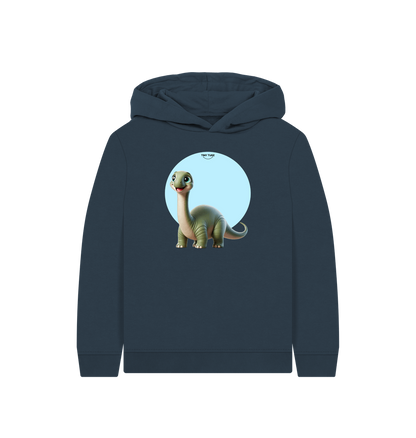 Navy Blue Printed Kids Hoodie
