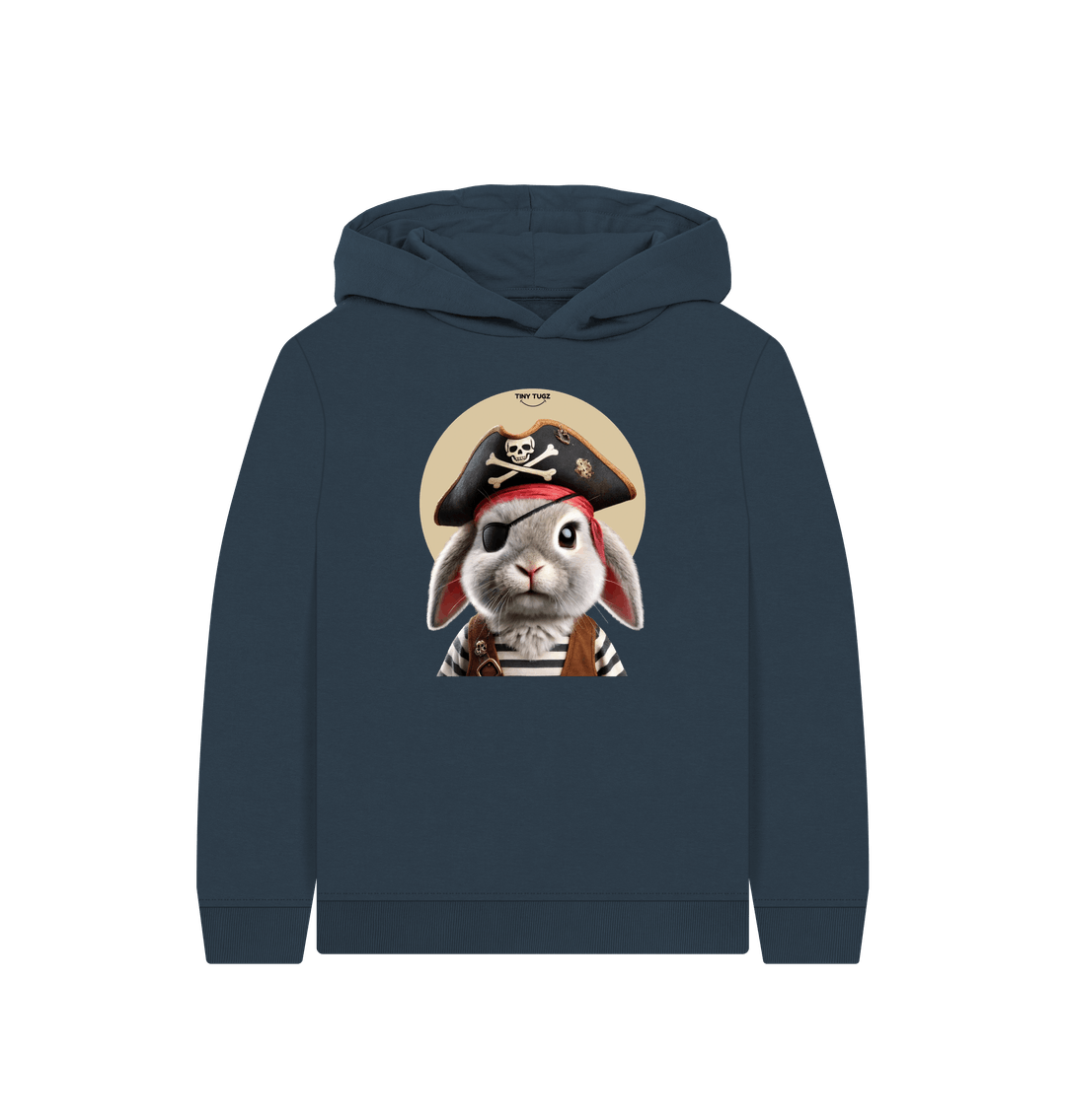 Navy Blue Printed Kids Hoodie