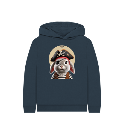 Navy Blue Printed Kids Hoodie