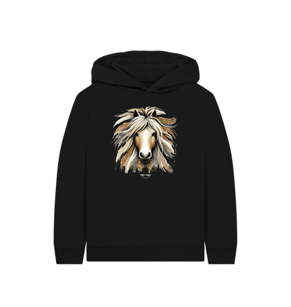 Black Printed Kids Hoodie