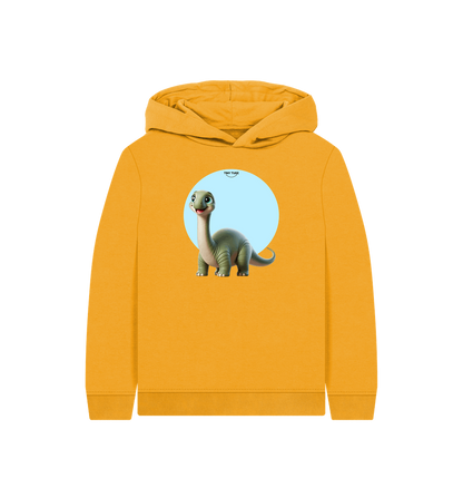 Mustard Printed Kids Hoodie