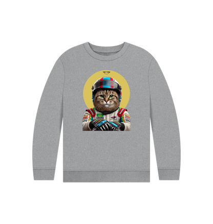 Athletic Grey Printed Kids Jumper