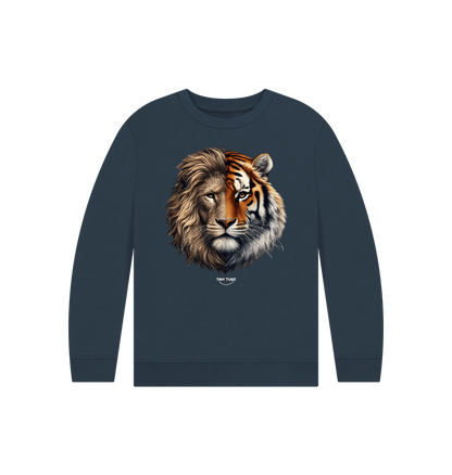 Navy Blue Printed Kids Jumper