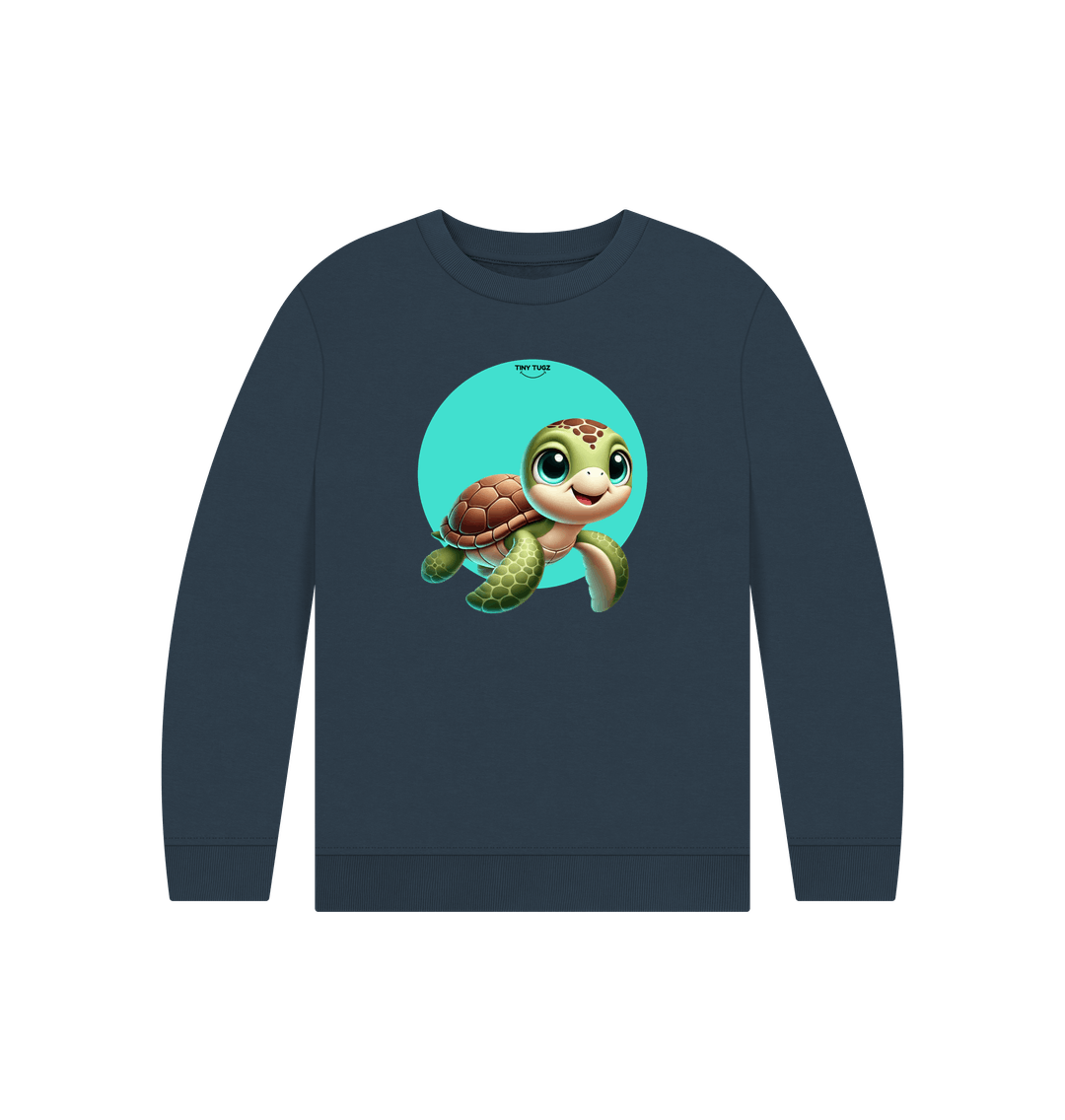 Navy Blue Printed Kids Jumper