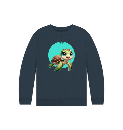 Navy Blue Printed Kids Jumper