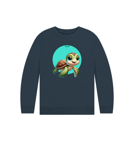Navy Blue Printed Kids Jumper