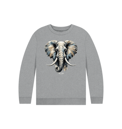 Athletic Grey Printed Kids Jumper