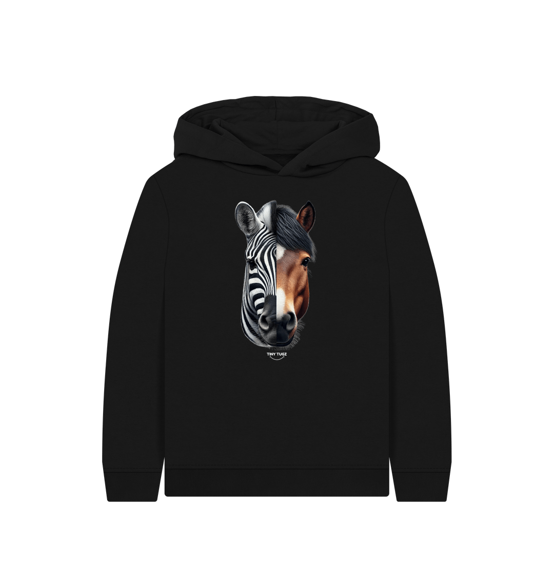 Black Printed Kids Hoodie