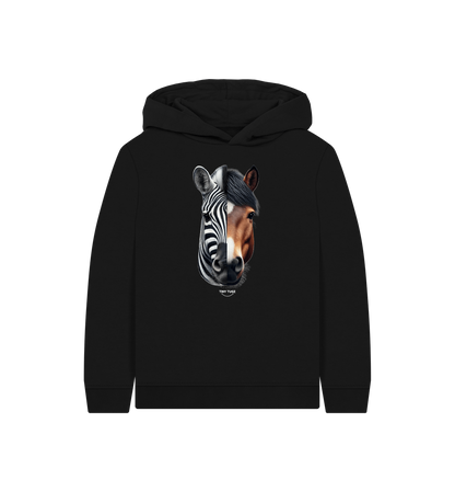 Black Printed Kids Hoodie