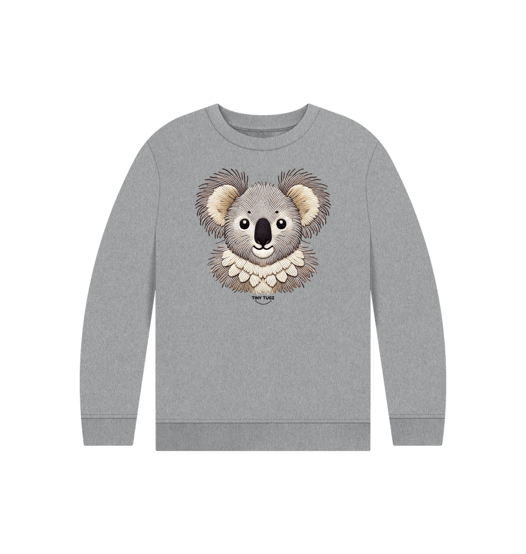 Athletic Grey Printed Kids Jumper