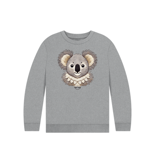 Athletic Grey Printed Kids Jumper