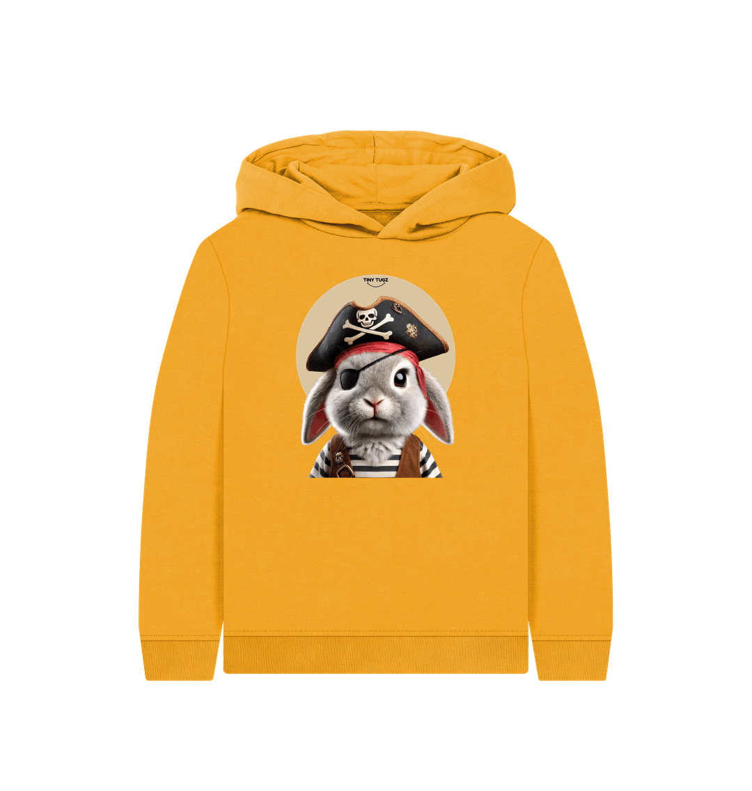 Mustard Printed Kids Hoodie