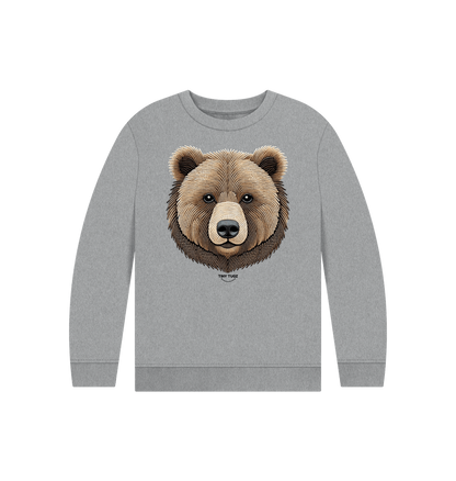 Athletic Grey Printed Kids Jumper