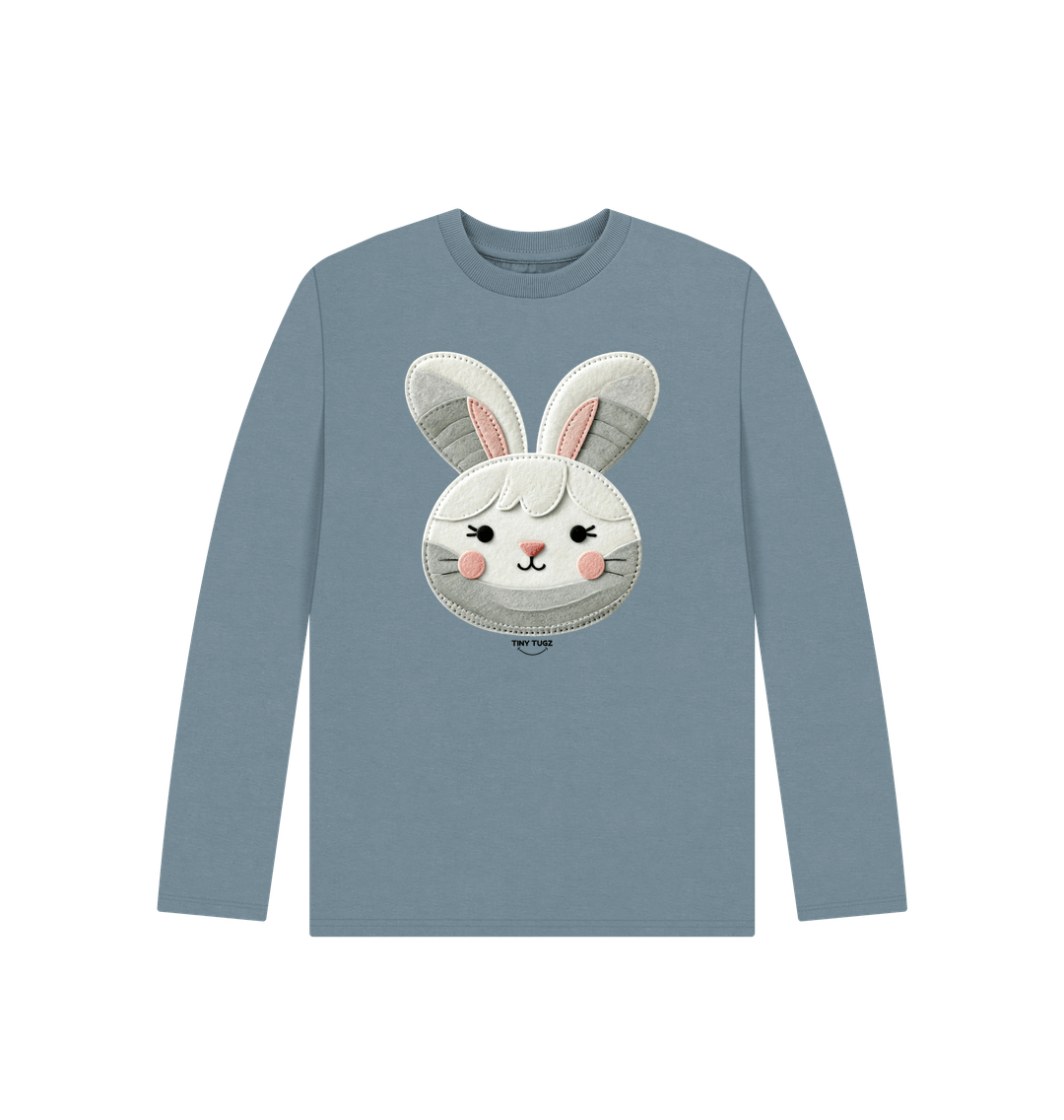Stone Blue Printed Kids T-Shirt