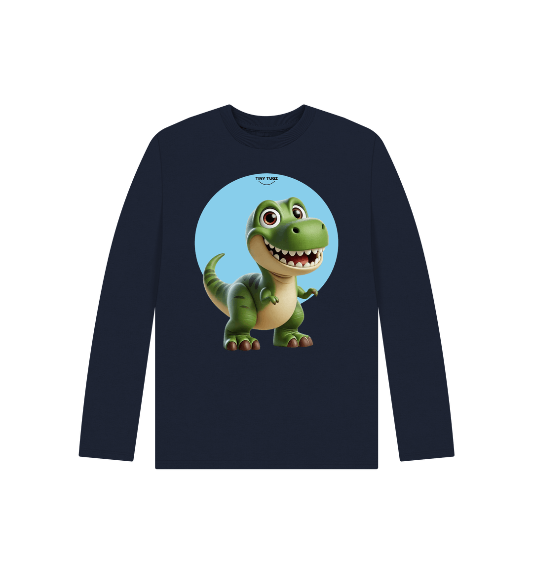 Navy Blue Printed Kids T-Shirt