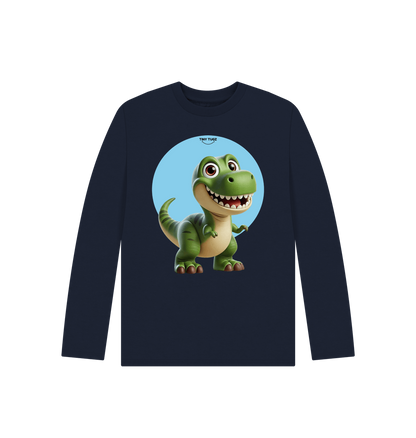 Navy Blue Printed Kids T-Shirt