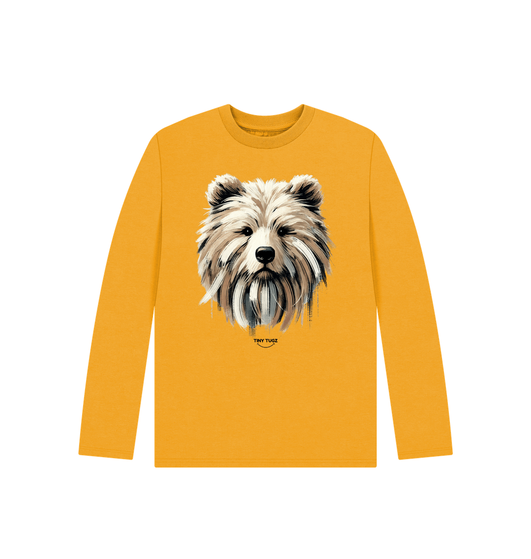 Mustard Printed Kids T-Shirt
