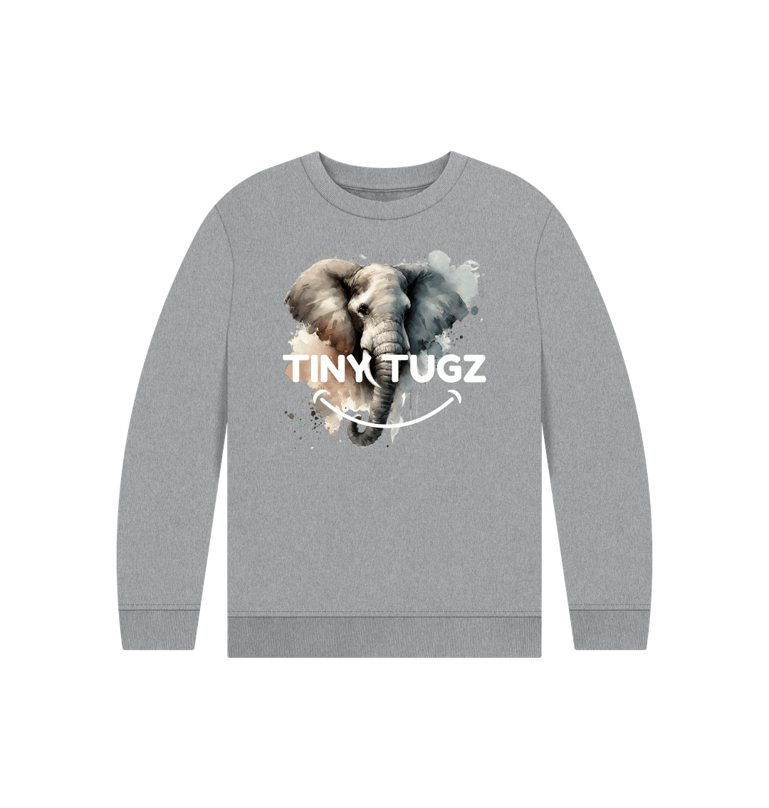 Athletic Grey Printed Kids Jumper