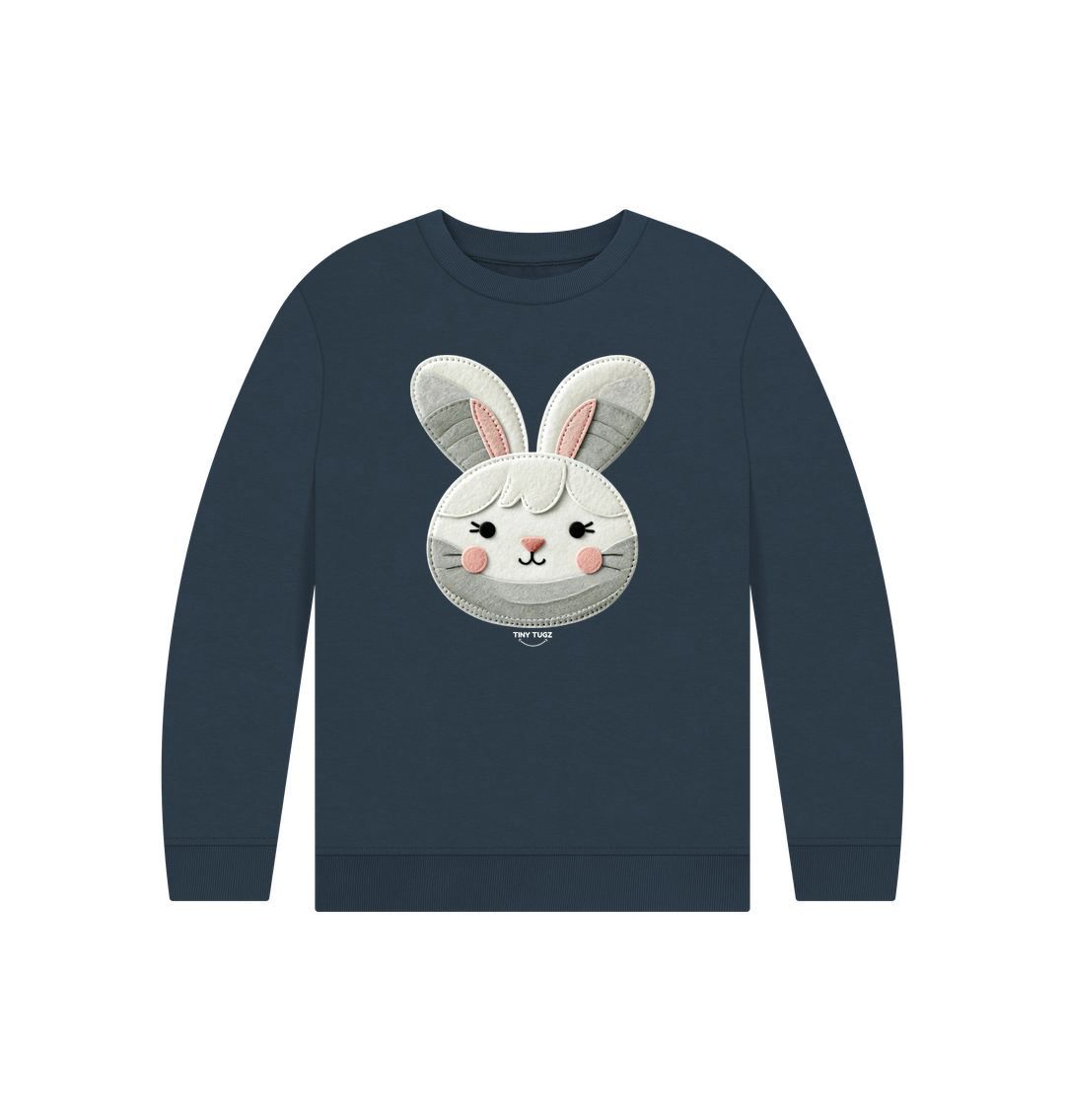 Navy Blue Printed Kids Jumper