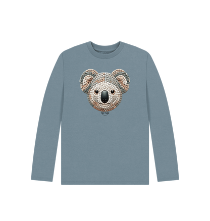Stone Blue Printed Kids T-Shirt