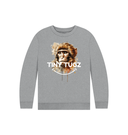 Athletic Grey Printed Kids Jumper