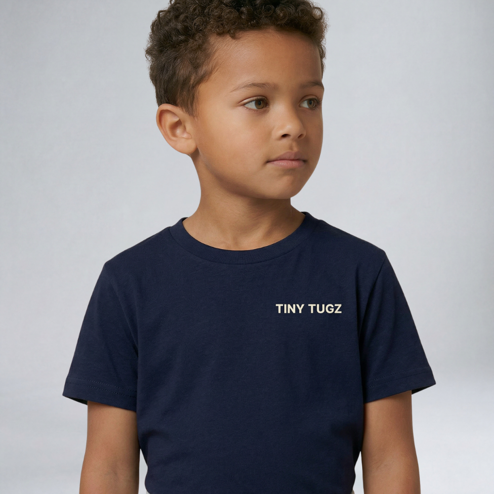 Kids Casual Organic Cotton Set (Navy T-Shirt + Grey Shorts)