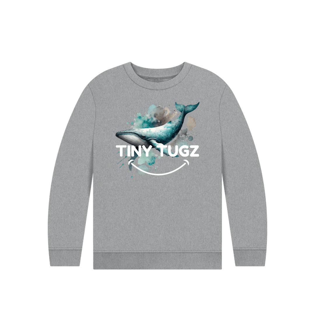 Athletic Grey Printed Kids Jumper